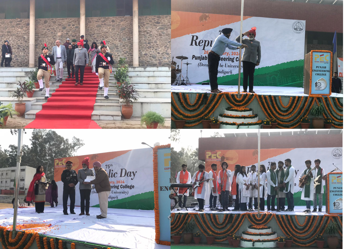 Punjab Engineering College (Deemed to be University), Chandigarh today celebrated the 75th Republic Day with zeal and enthusiasm.